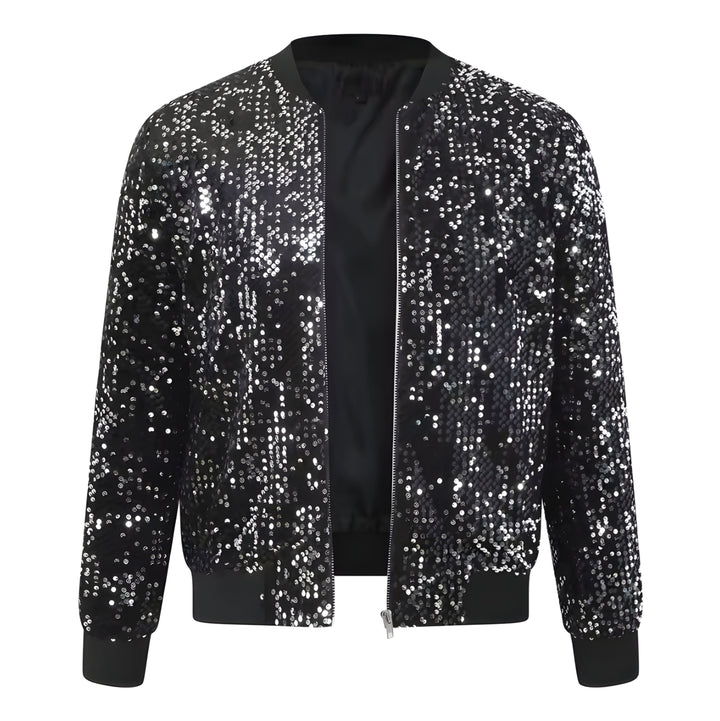 Noir Sequin Bomber Jacket Watson Duke S 